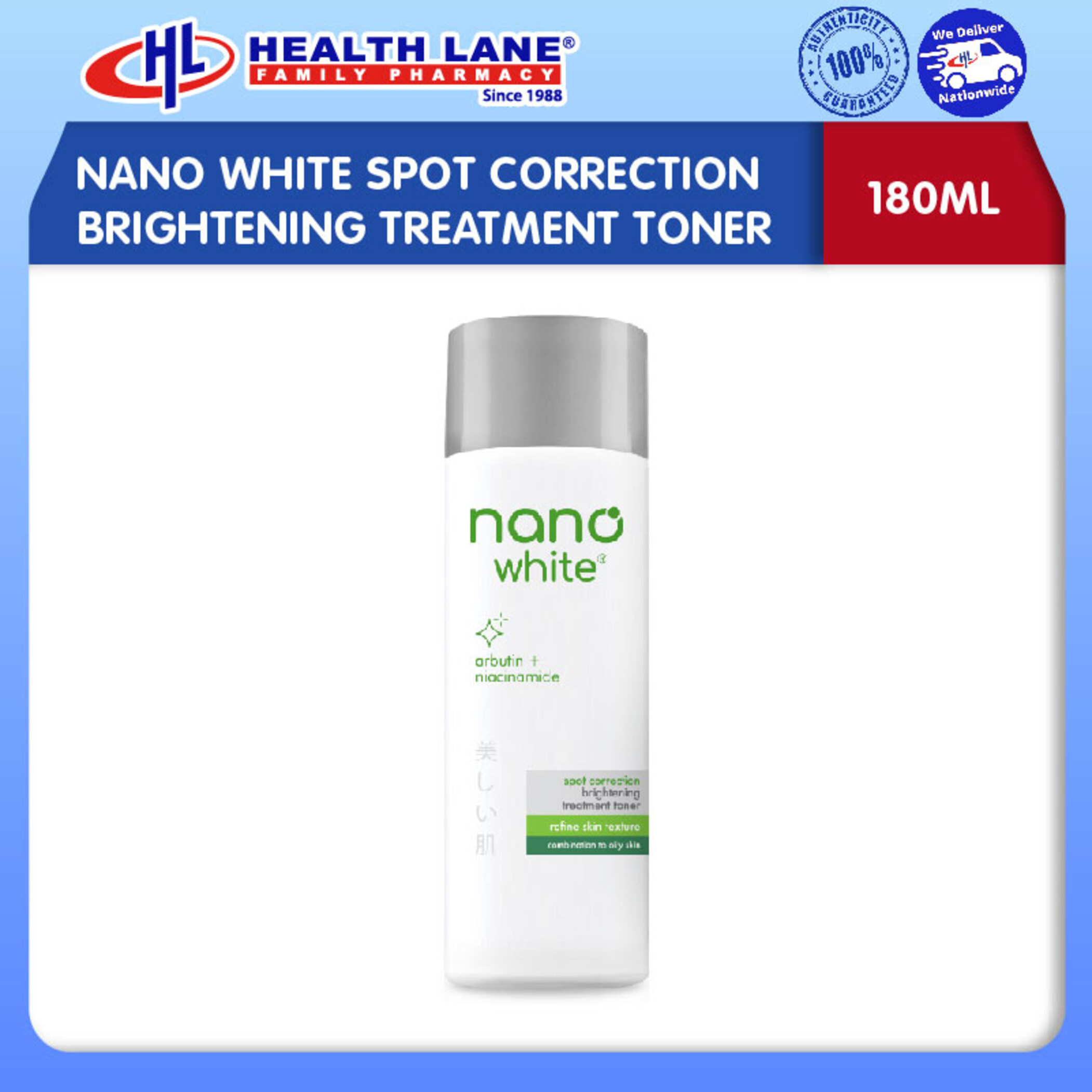 NANO WHITE SPOT CORRECTION BRIGHTENING TREATMENT TONER 180ML